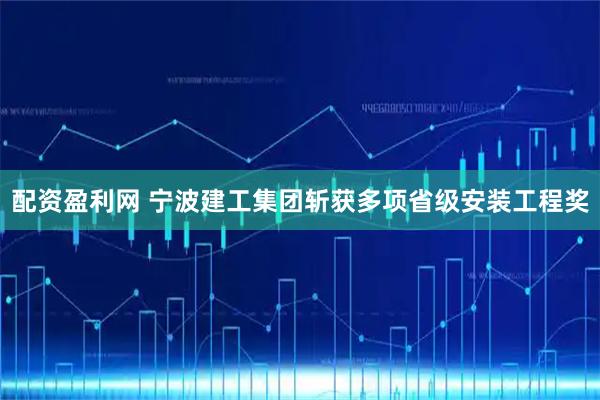 配资盈利网 宁波建工集团斩获多项省级安装工程奖